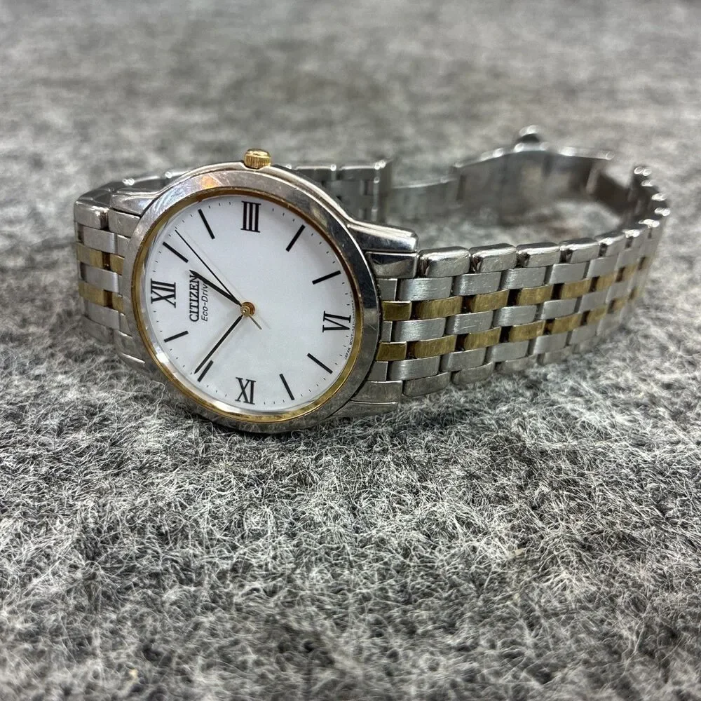 Citizen Eco Drive Men's Watch Stiletto G431-T001793 Two Tone 33mm Sapphire Cryst